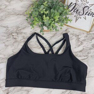 LULULEMON energy sports bra women's black cross-back